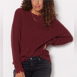 Pistola Burgundy Crew Neck Sweater